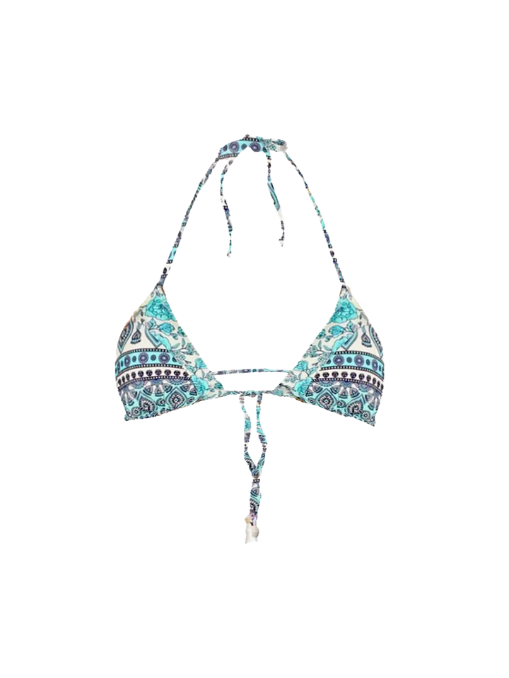 Gipsy print triangle top with tassels - MC2 Saint Barth