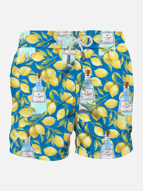 Klassische Herren-Badeshorts mit Zitronen-Print | GIN MARE SONDEREDITION