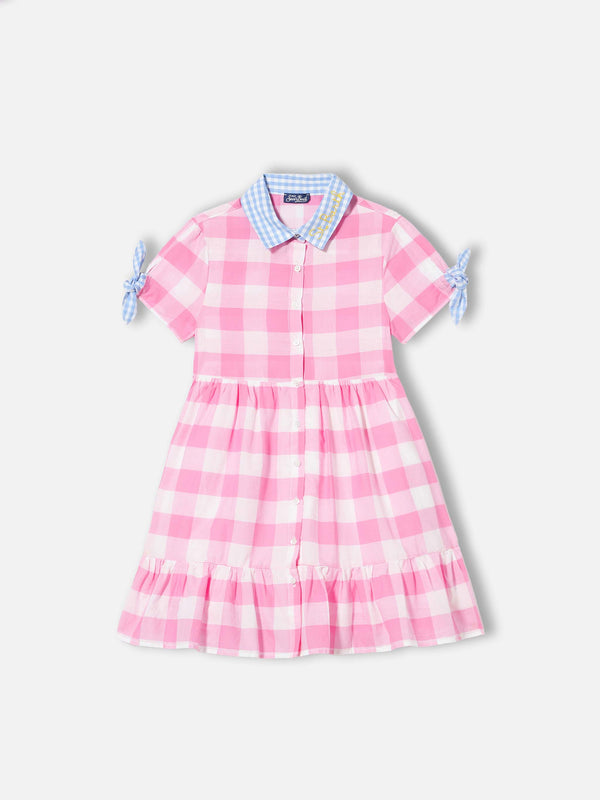 Mädchenkleid mit Gingham-Print