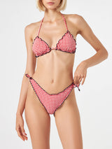 Damen-Triangel-Bikini mit Gingham-Print