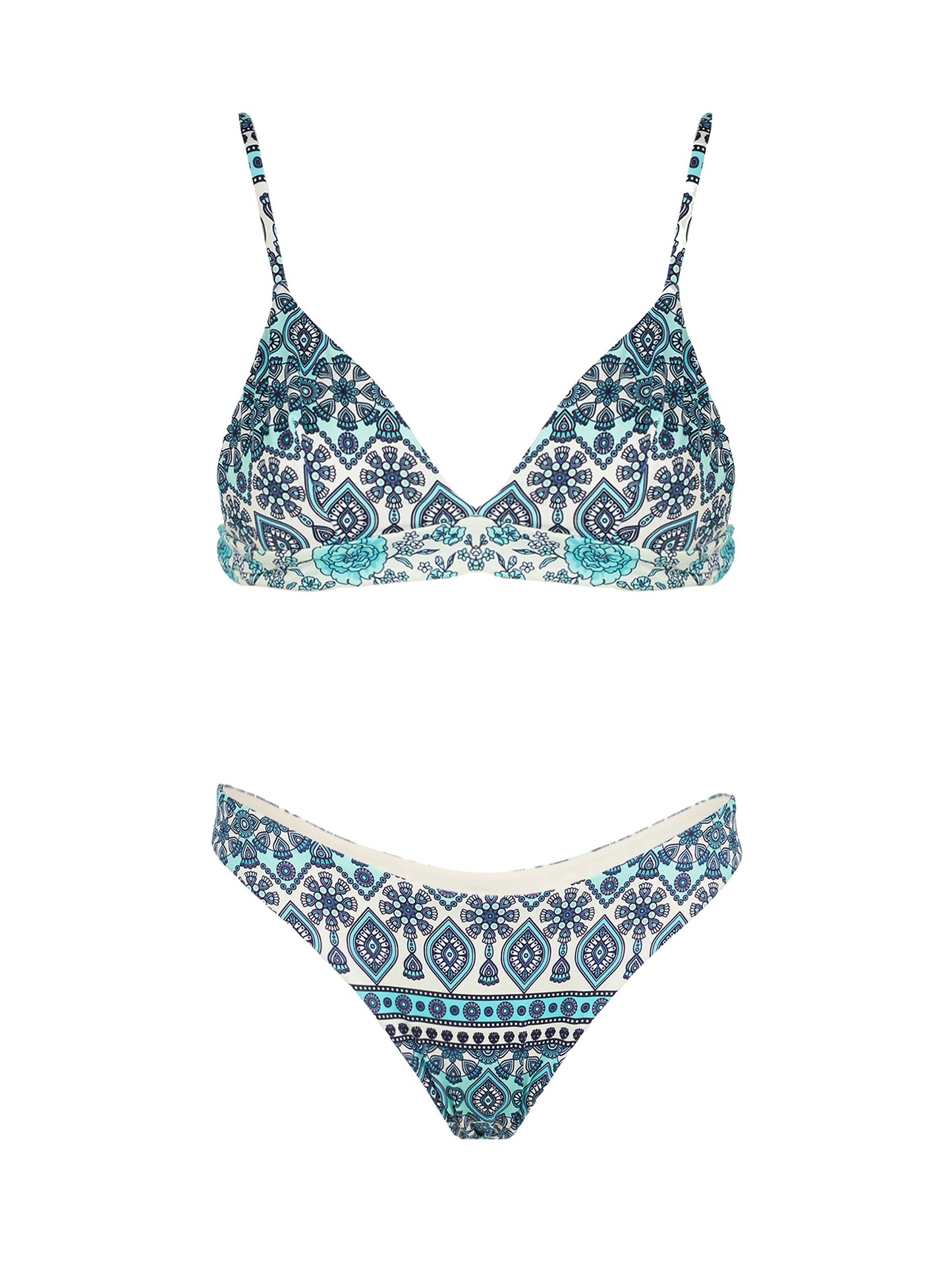 Gipsy print triangle bikini