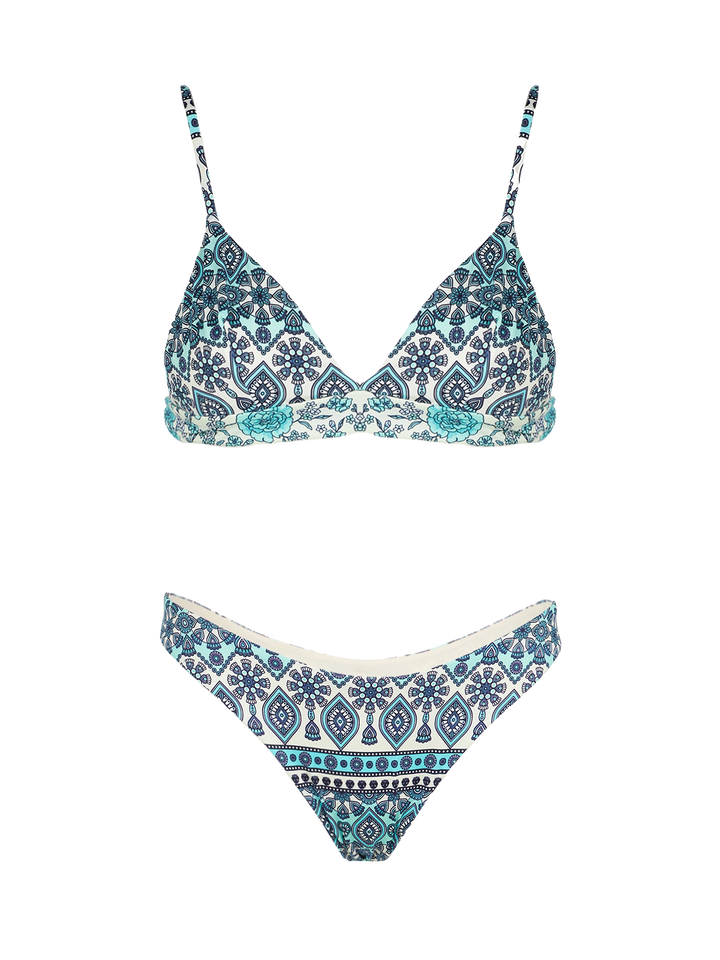 Gipsy print triangle bikini - MC2 Saint Barth