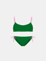 Bikini da bambina a bralette in spugna