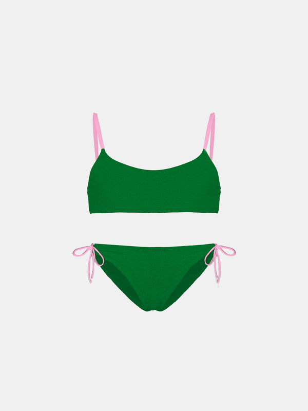 Bikini da bambina a bralette in spugna