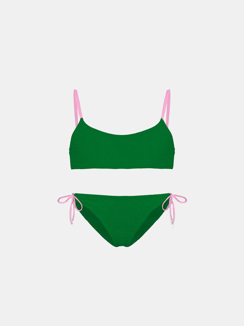 Bikini da bambina a bralette in spugna