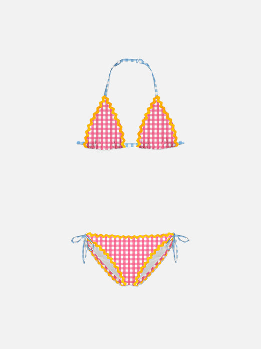 Girl bikini with wave trim