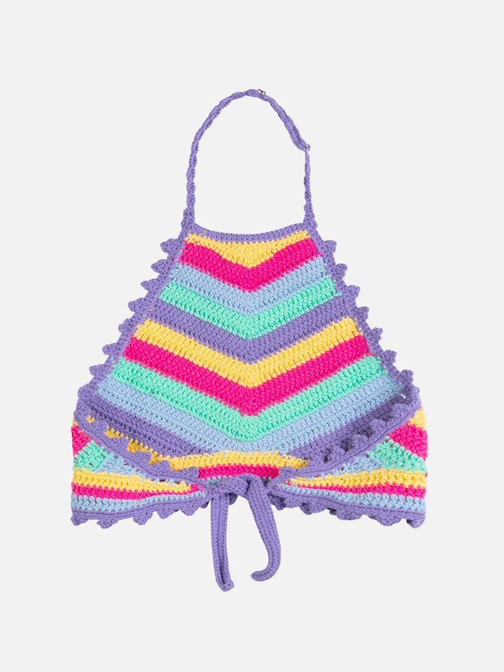 Girl halterneck crochet top