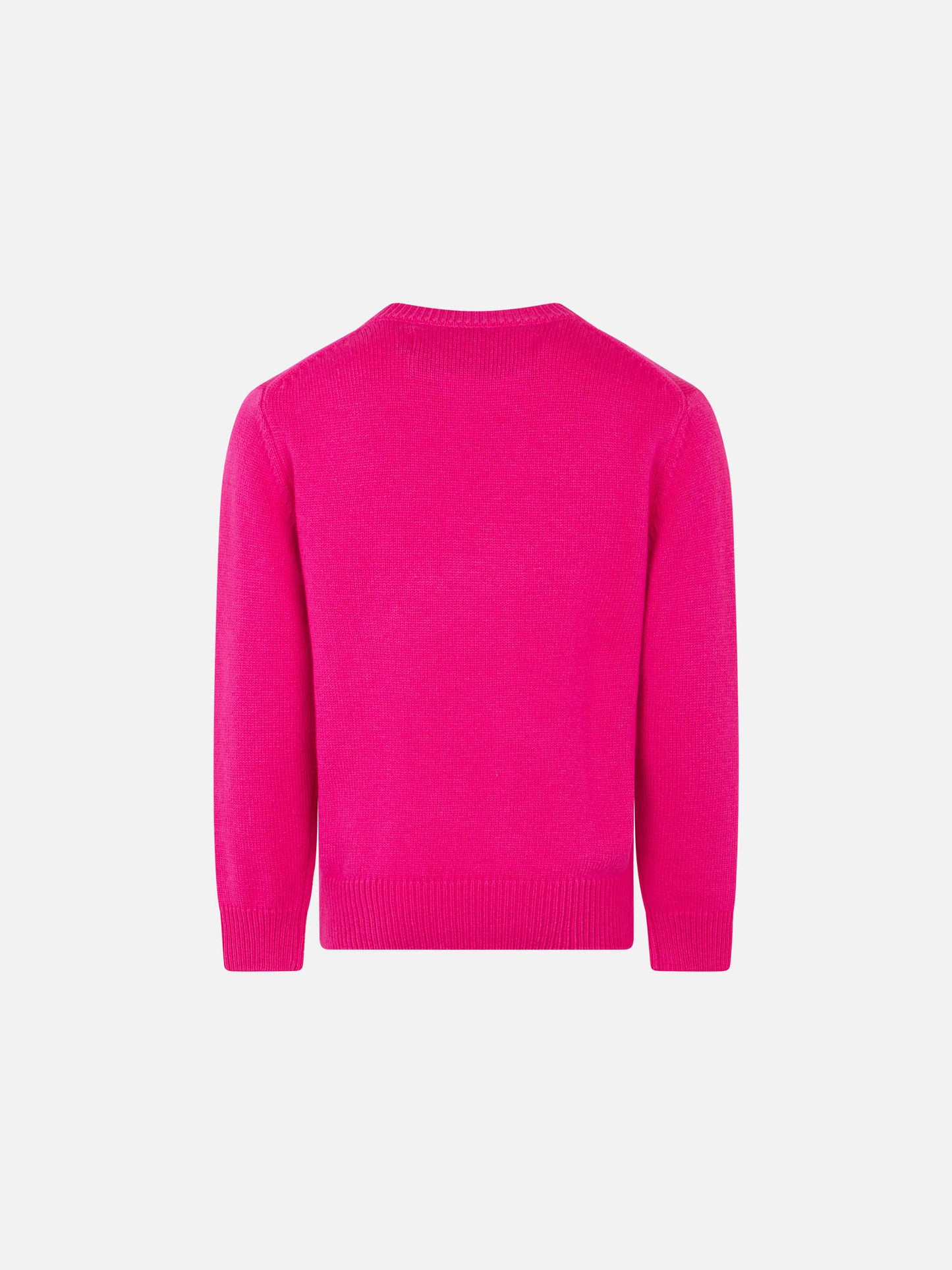 Girl fluo pink sweater yellow fluo Piccola Peste embroidery