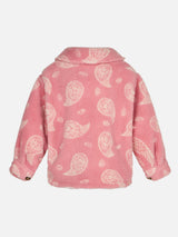 Sovracamicia da bambina in sherpa con stampa paisley