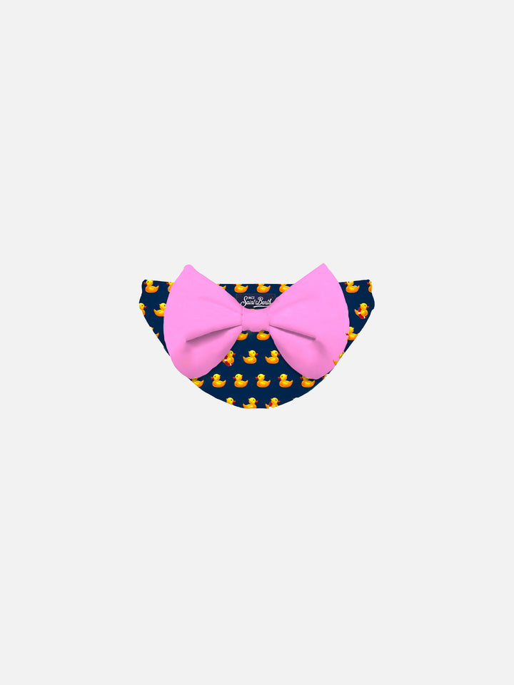 Girl ducky printed swim briefs with bow