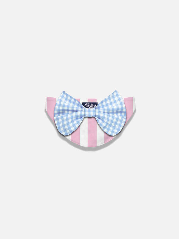 Girl swim briefs with gingham bow