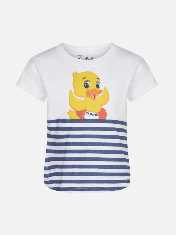 Mädchen-T-Shirt mit Enten-Print