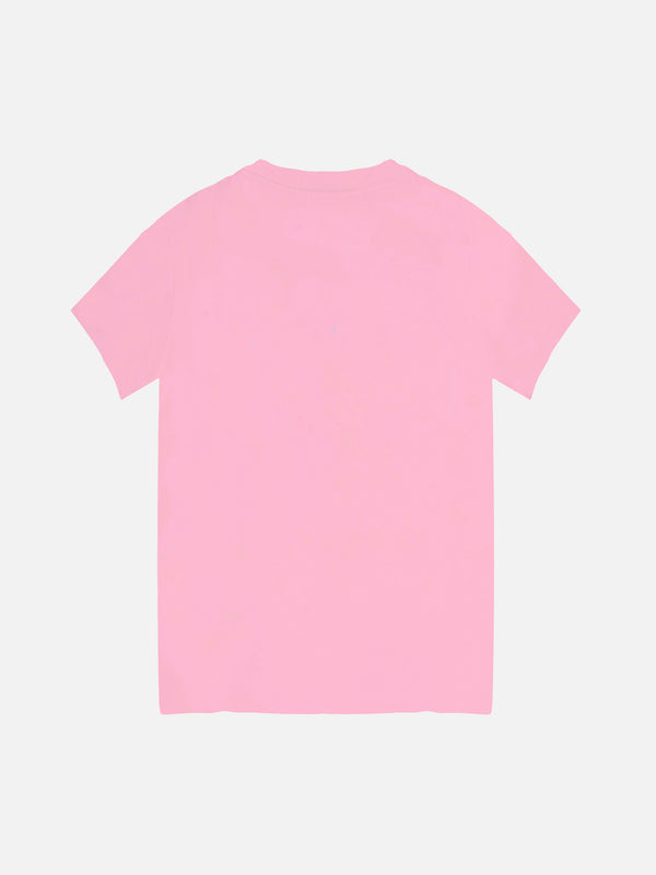 Pink  t-shirt girl s  with embroided writing