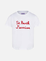 Besticktes Mädchen-T-Shirt St. Barth J'arrive