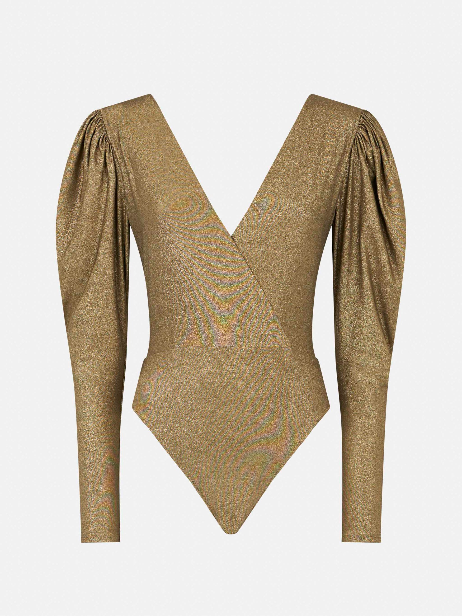 Knitted glitter gold Bodywear / one piece swimsuit - MC2 Saint Barth