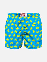 Badeshorts für Jungen aus leichtem Stoff mit Krabbenprint