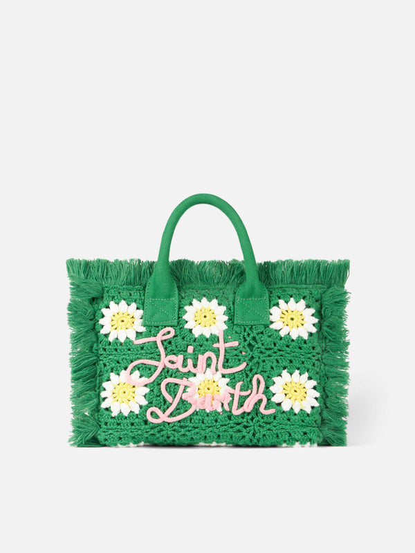 Borsa Colette con patch di fiori all'uncinetto