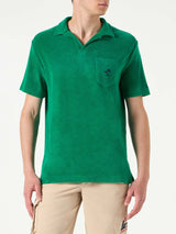 Polo da uomo in spugna verde