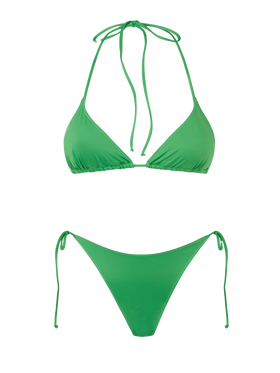 Grüner Triangel-Bikini für Damen