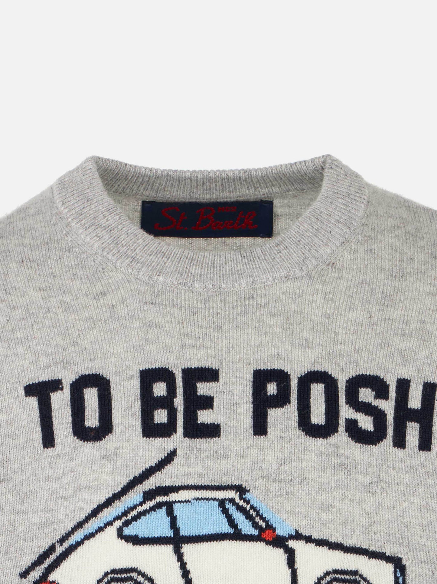 Grey boy sweater To be posh print