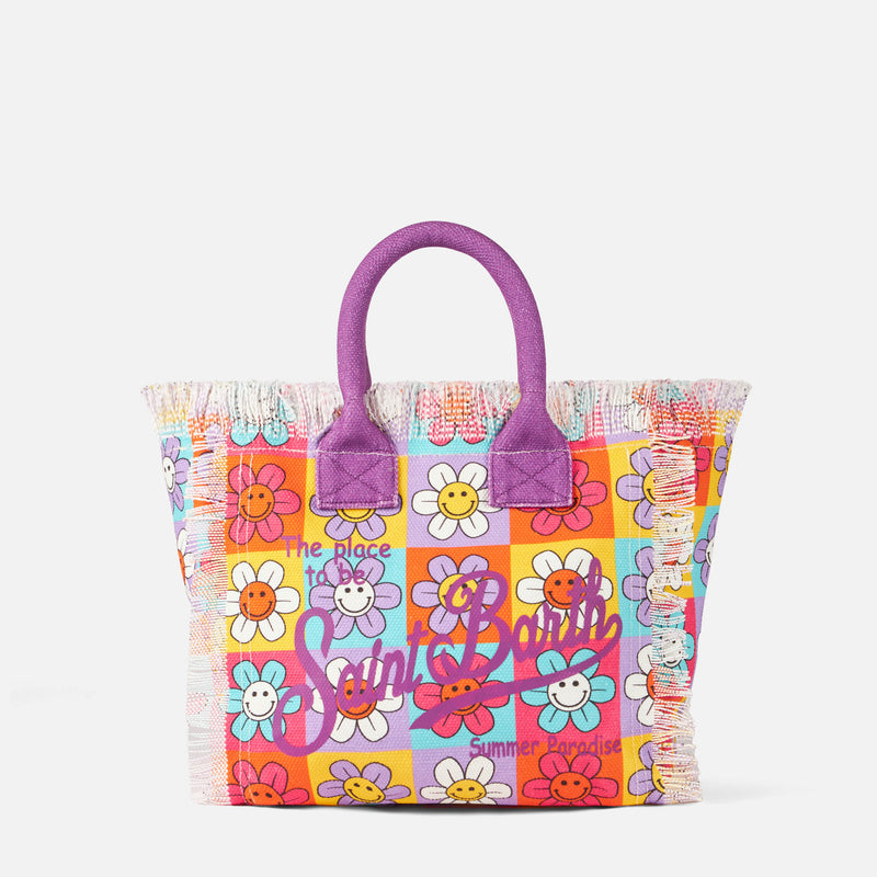 Colette-Canvas-Handtasche mit lächelndem Gänseblümchen-Print