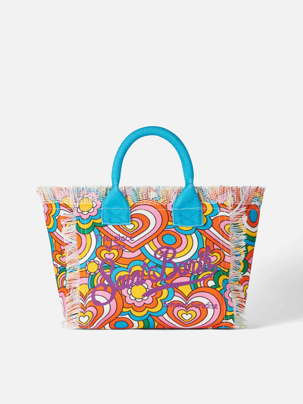 Borsa a mano Colette in tela di cotone multicolore