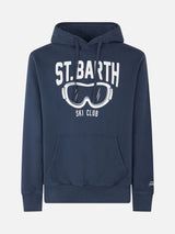 Felpa blu da uomo con stampa St. Barth Ski Club