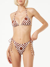 Damen-Triangel-Bikini mit Muster