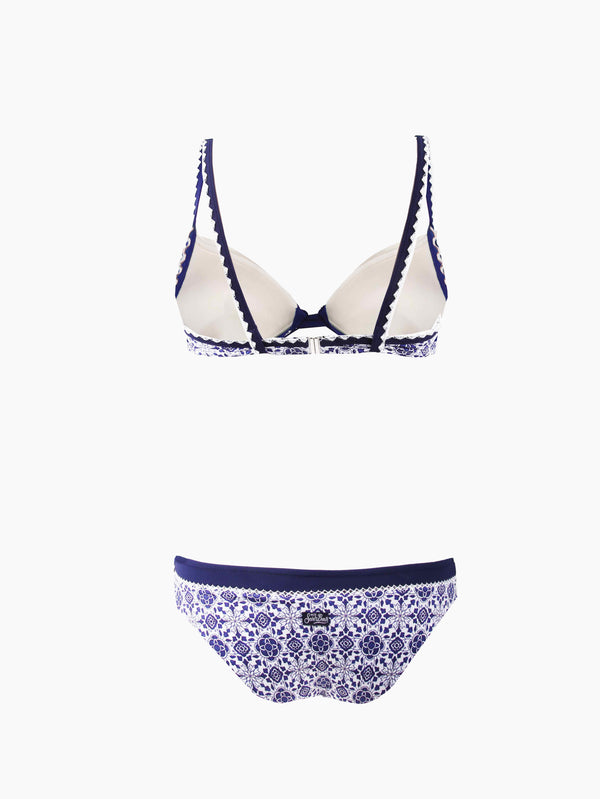 Balconette embroidered bikini