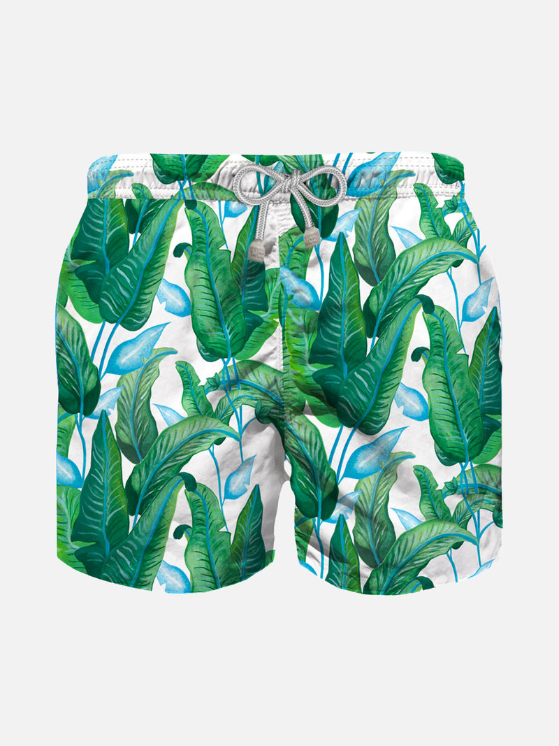 Costume da bagno da bambino con stampa tropicale