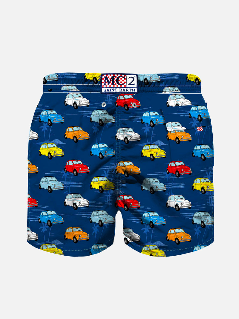 Badeshorts für Jungen mit mehrfarbigem Autos-Print