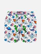 Badeshorts für Jungen mit Weltraum-Print