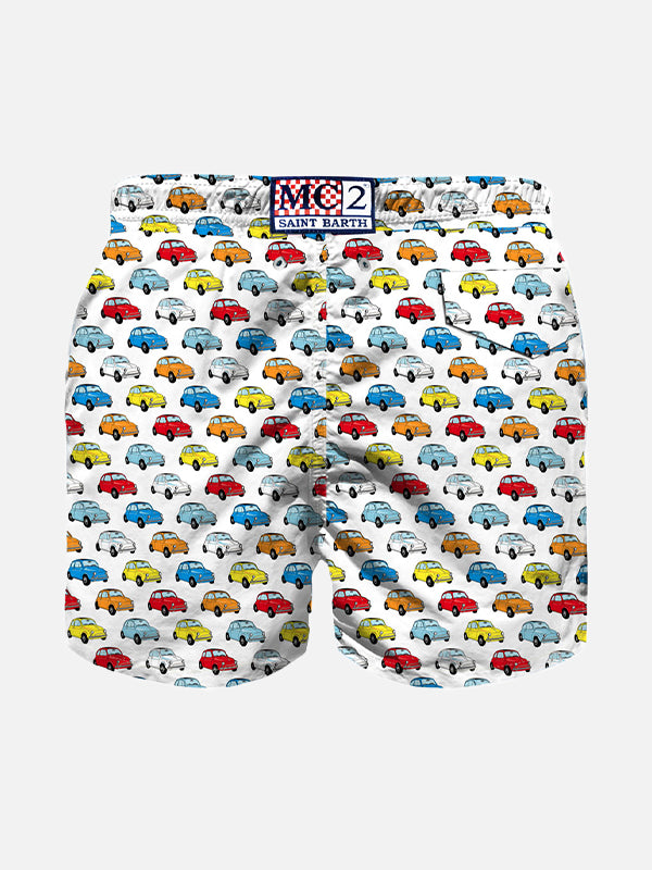 Boy swim shorts with Fiat 500 car print | FIAT© 500 Special Edition