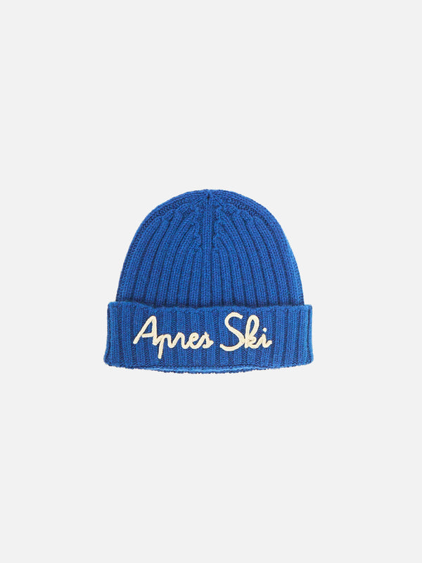 Kid bluette hat embroidered Après Ski