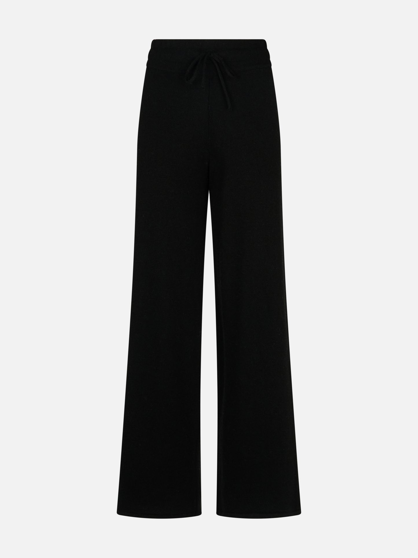 Gestrickte schwarze Palazzo-Hose