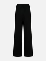 Knitted black palazzo pants