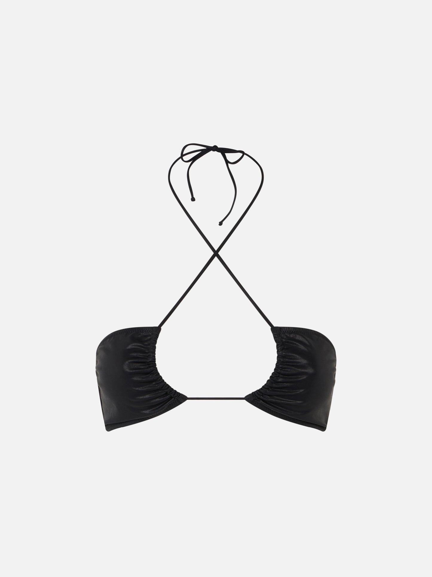 Schwarzes Bandeau-Oberteil Lamina für Damen