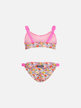 Girl bralette with Liberty flower print | Made with Liberty fabric