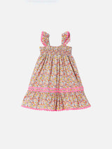 Girl dress with Liberty flower print | Made with Liberty fabric