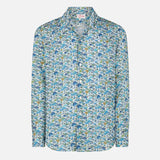 Man muslin cotton Sikelia shirt with mushroom print | Made with Liberty fabric