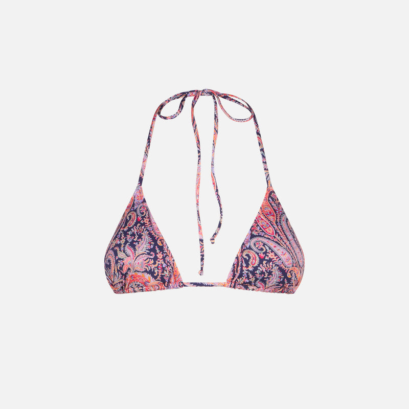 Woman triangle top with paisley print | Made with Liberty fabric