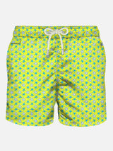 Light fabric man swim shorts starfish print