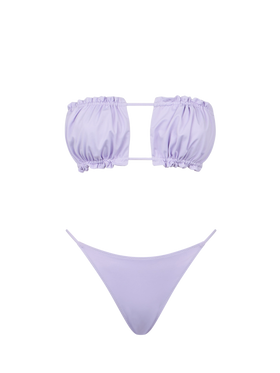 Woman lilac bandeau bikini