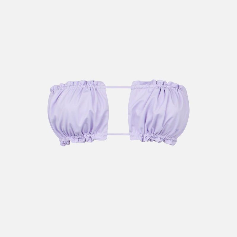 Fliederfarbener Bandeau-Top-Badeanzug für Damen