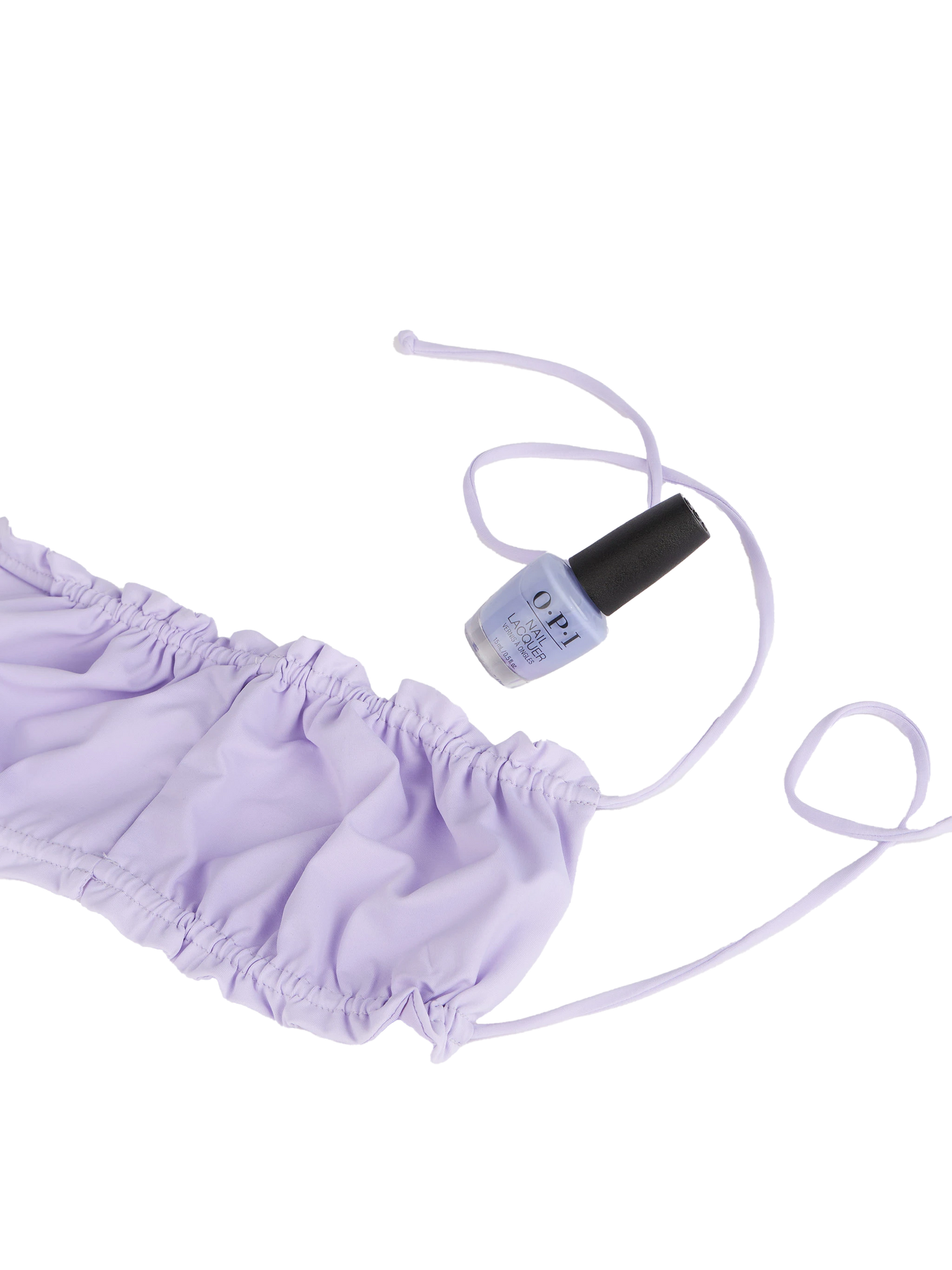 Woman lilac bandeau bikini