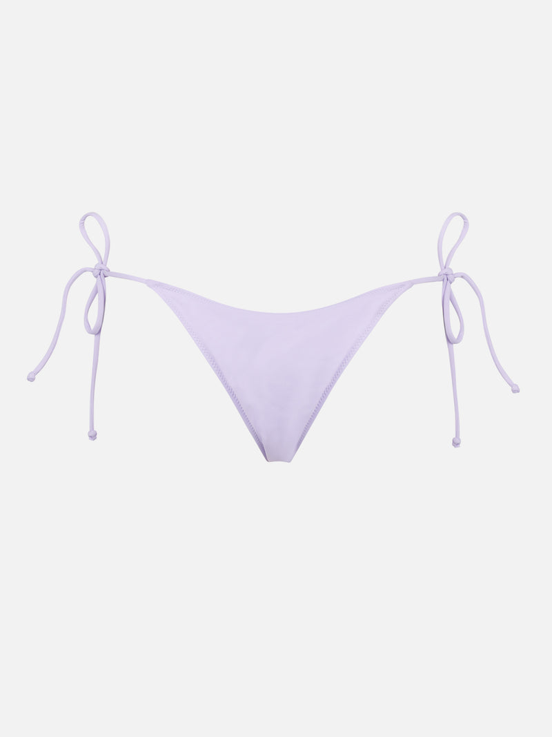 Woman lilac swim briefs with side laces