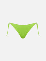 Woman lime green swim briefs