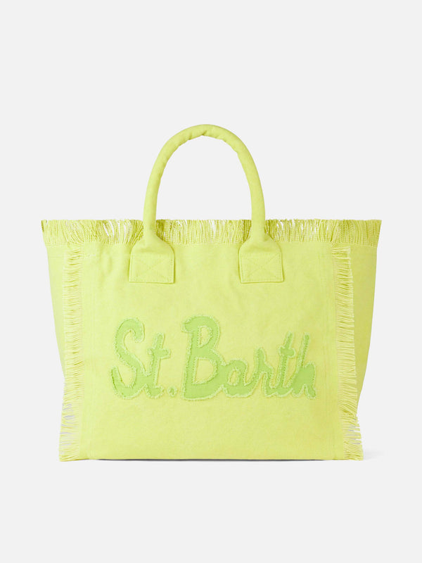 Borsa a spalla Vanity in tela verde chiaro