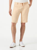 Beige Linen Bermuda Short