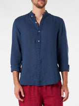 Camicia da uomo blu